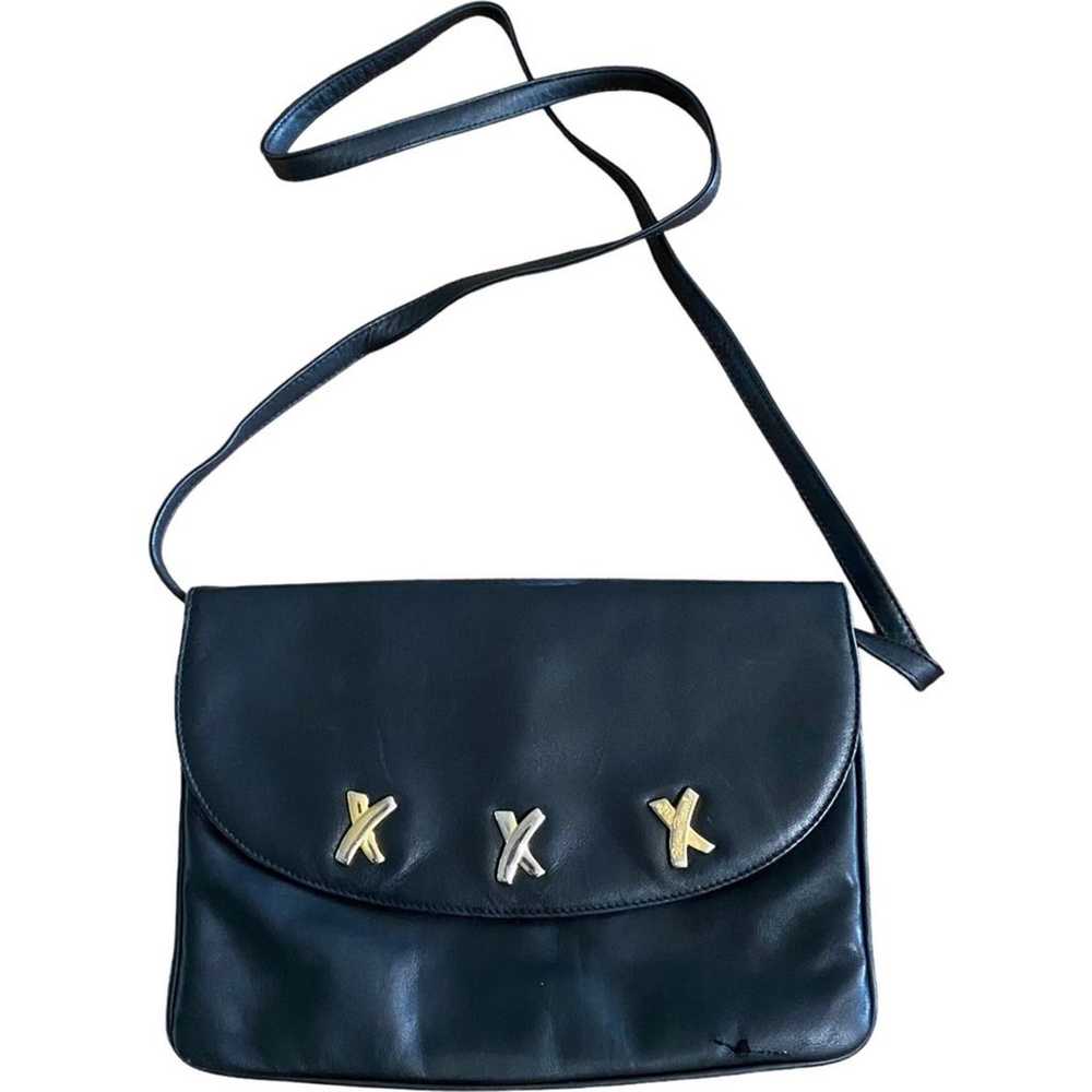 Vtg Paloma Picasso Leather Purse 3 X's Shoulder B… - image 2