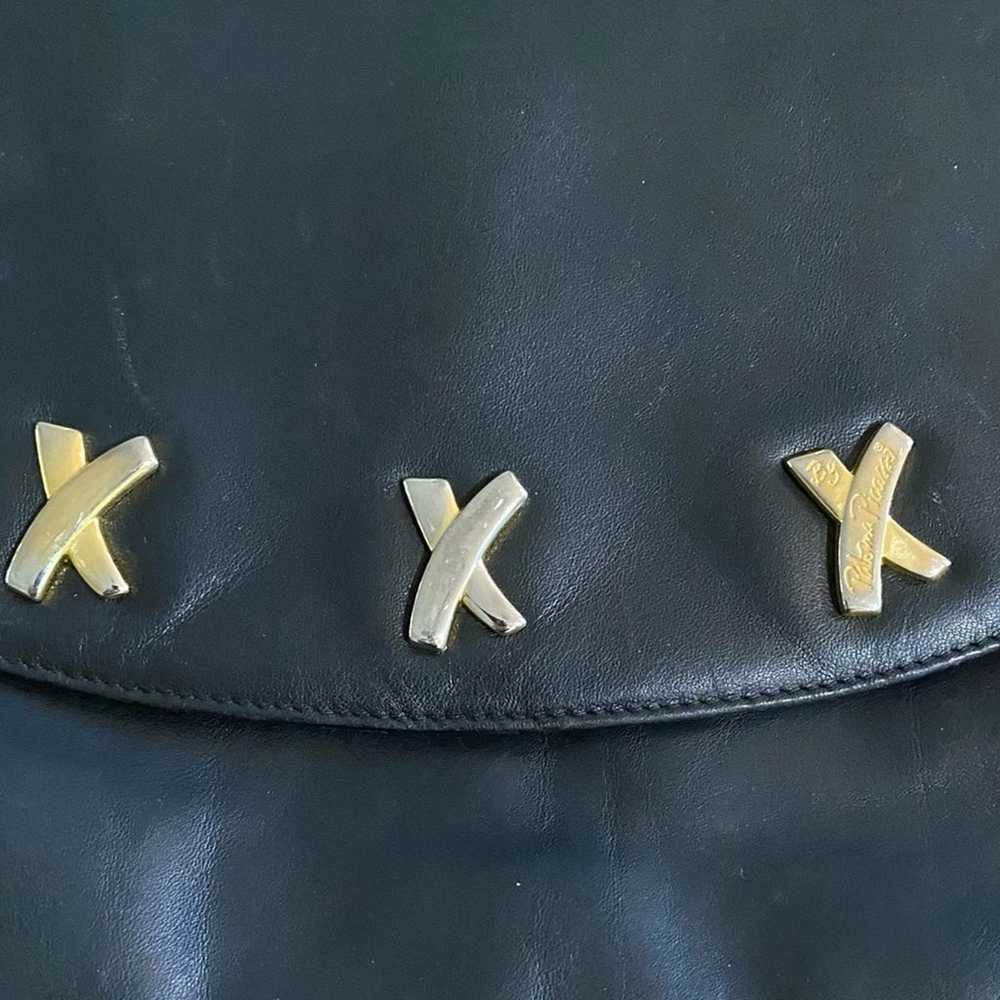 Vtg Paloma Picasso Leather Purse 3 X's Shoulder B… - image 9