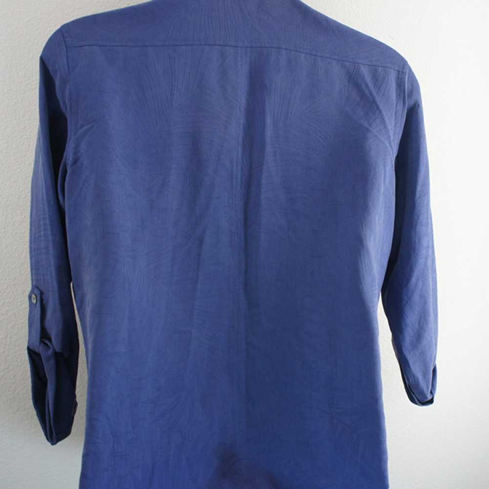 Chicos design vintage silk palm print blouse size… - image 5