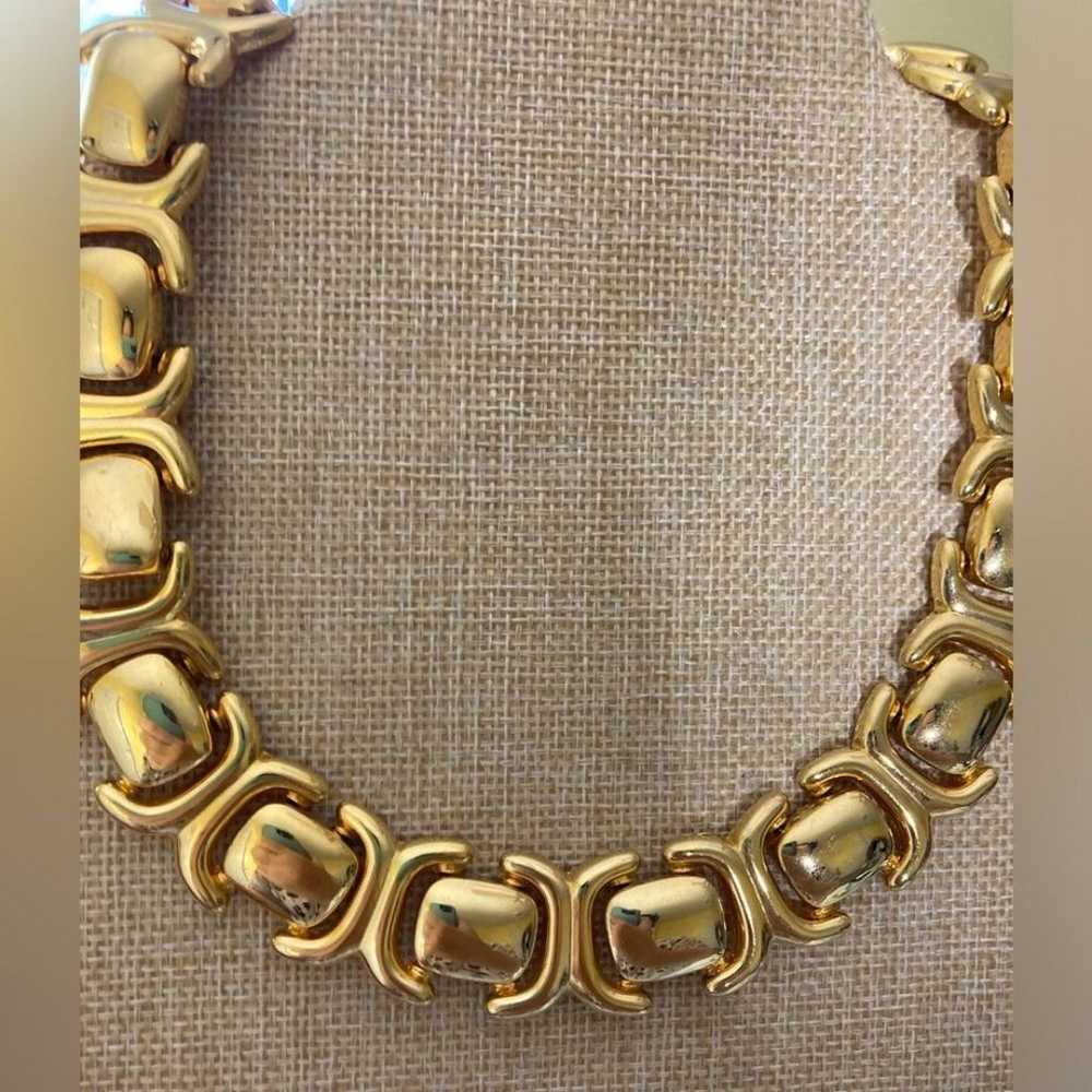 Runway Statement Vintage Necklace Chunky - image 6