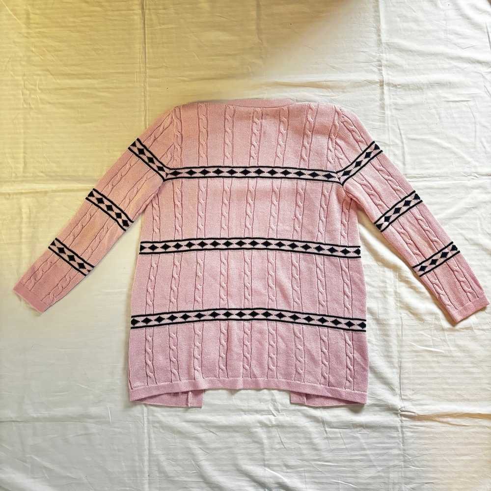 Vintage San Remo By Laura KNITS Light Pink Cardig… - image 4