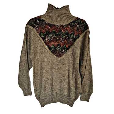 Vintage Retro Grunge Maurada Wool Turtleneck Sweat