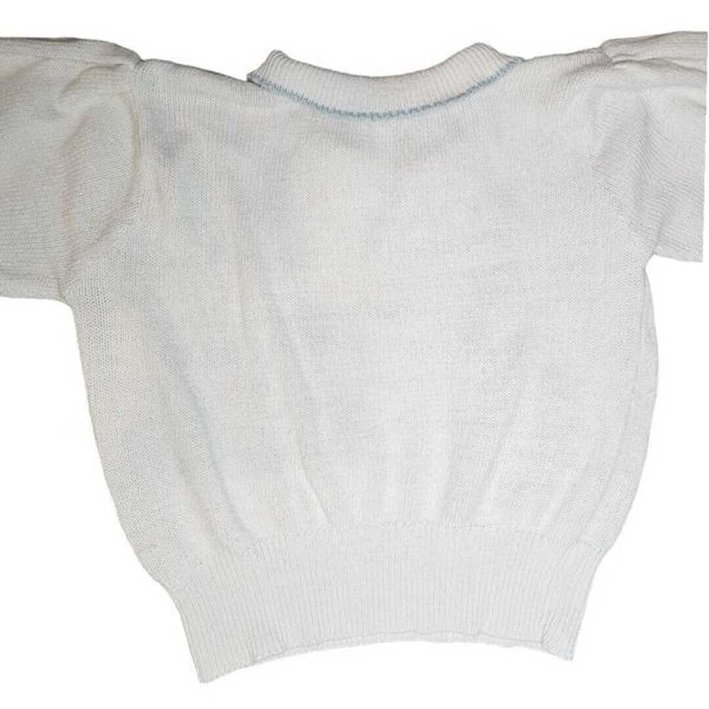 Womens Vintage Short Sleeve Novelty Knit Sweater … - image 2