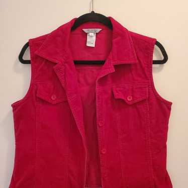 Red courduroy vest (size S) - image 1