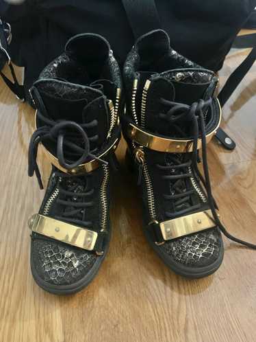 Giuseppe Zanotti GZ Metal detail wedge sneaker wom