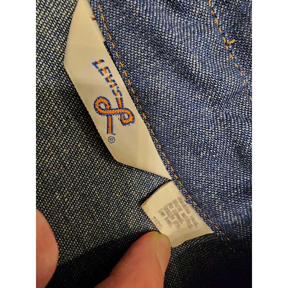 Vintage 70s Orange Tab Levis Sewn Hippy Denim Jea… - image 3