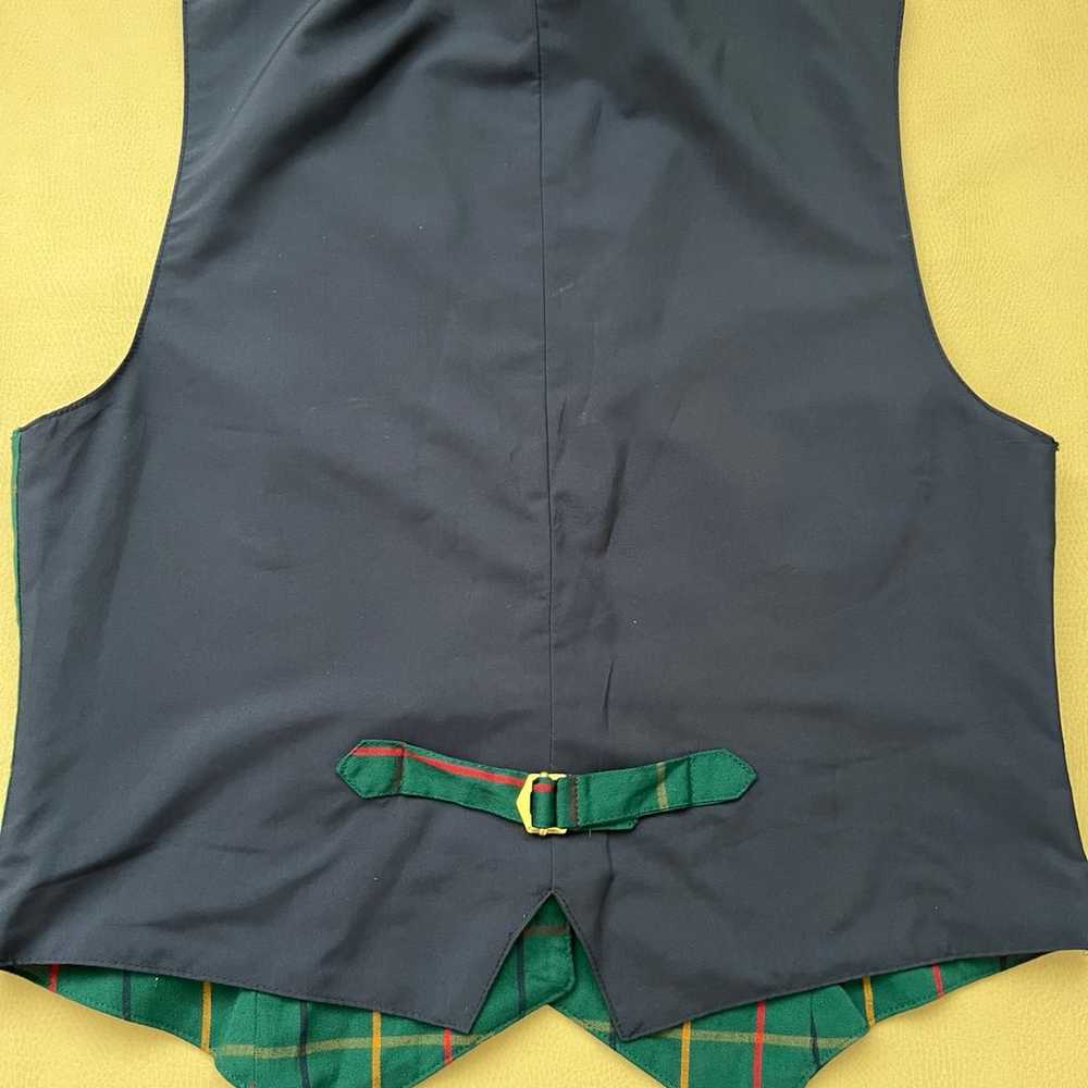 Vintage Quantum Sportswear Plaid Golf Tee Vest: M - image 5