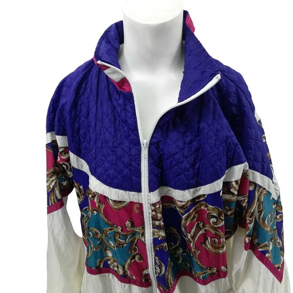 Vintage Paisley Color Block 90s Windbreaker Jacke… - image 6