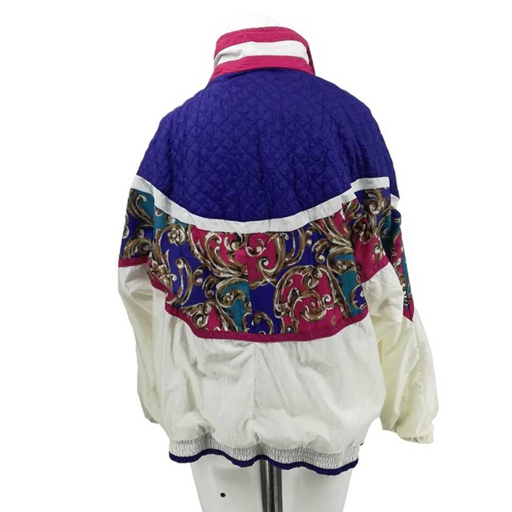 Vintage Paisley Color Block 90s Windbreaker Jacke… - image 9