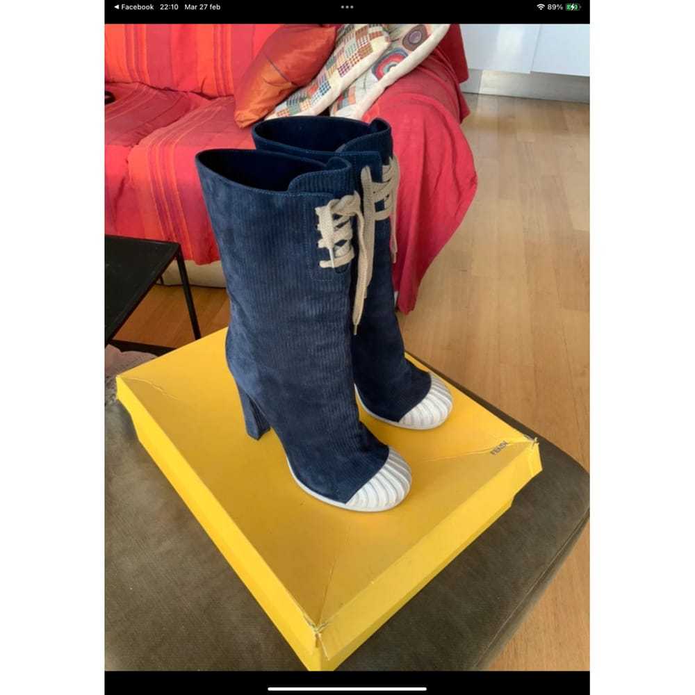 Fendi Velvet boots - image 2