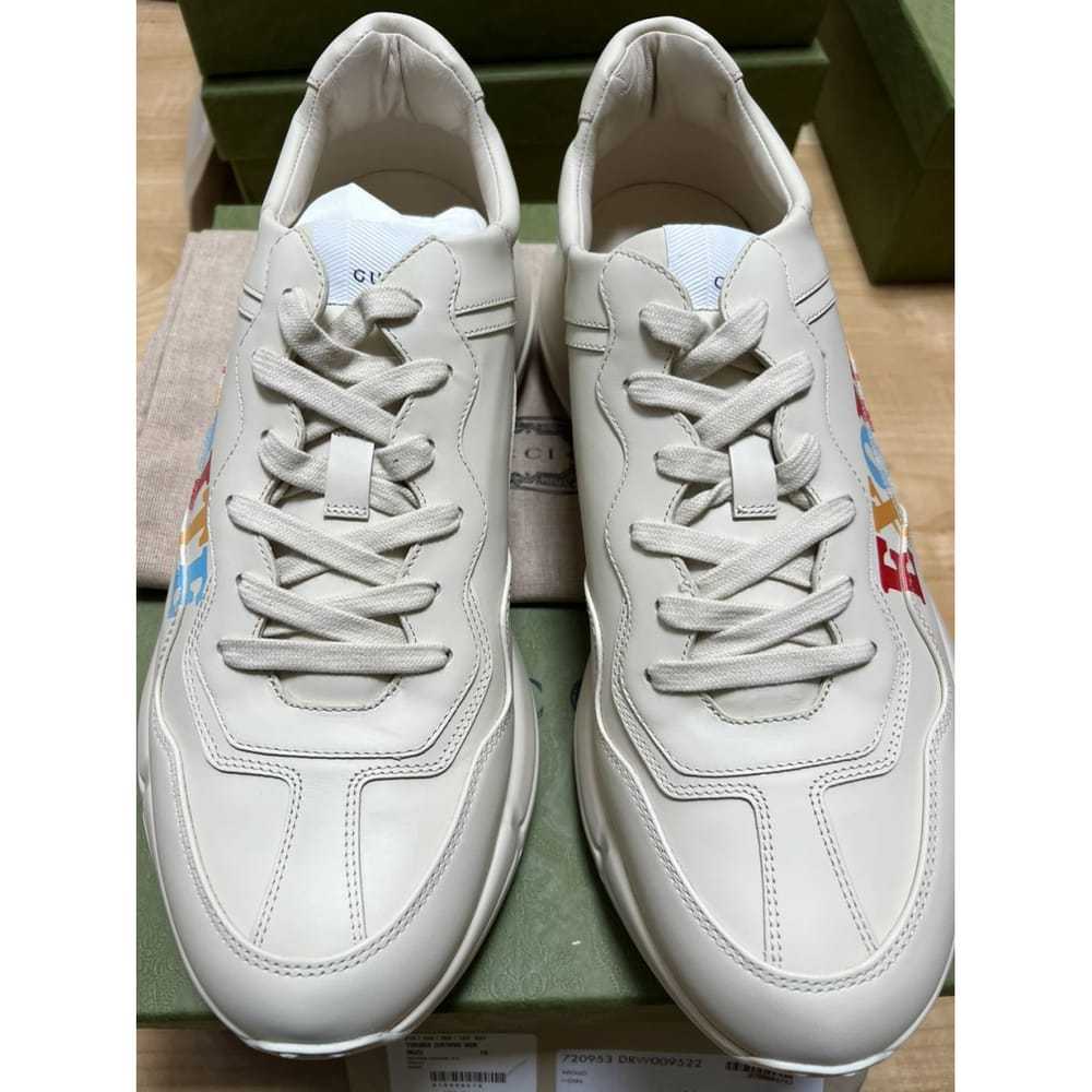 Gucci Rhyton leather low trainers - image 2