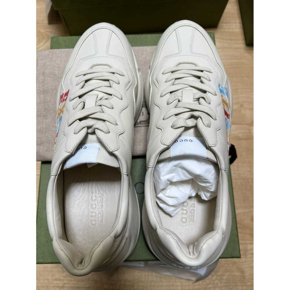 Gucci Rhyton leather low trainers - image 4