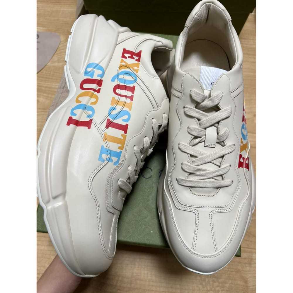 Gucci Rhyton leather low trainers - image 7