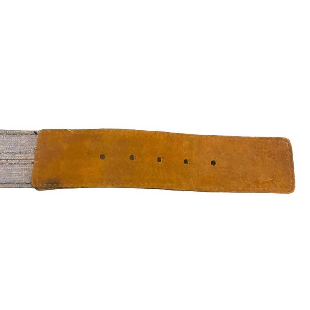 Vintage Levi's Belt Mens 32 Orange Tab Leather Bl… - image 4
