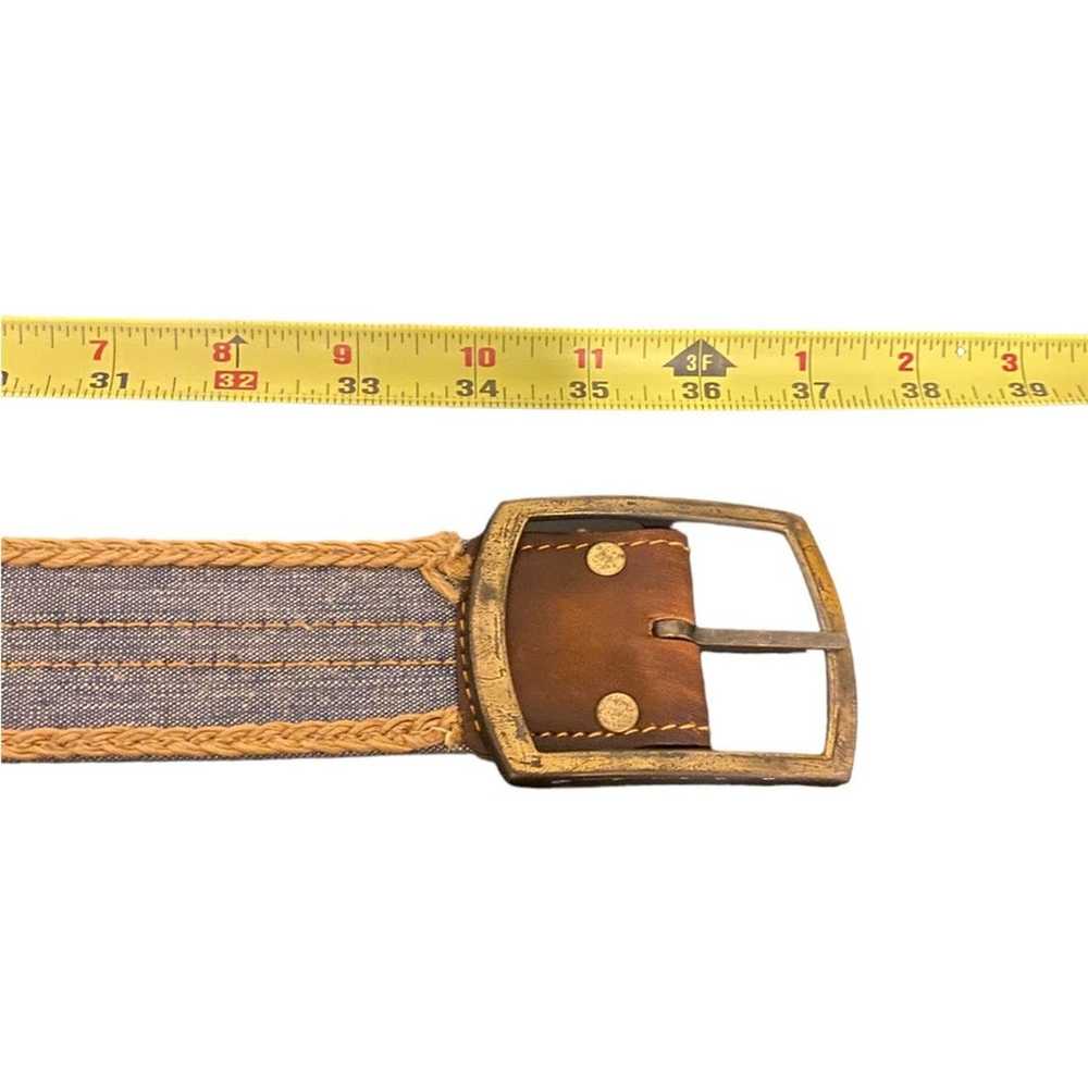 Vintage Levi's Belt Mens 32 Orange Tab Leather Bl… - image 6