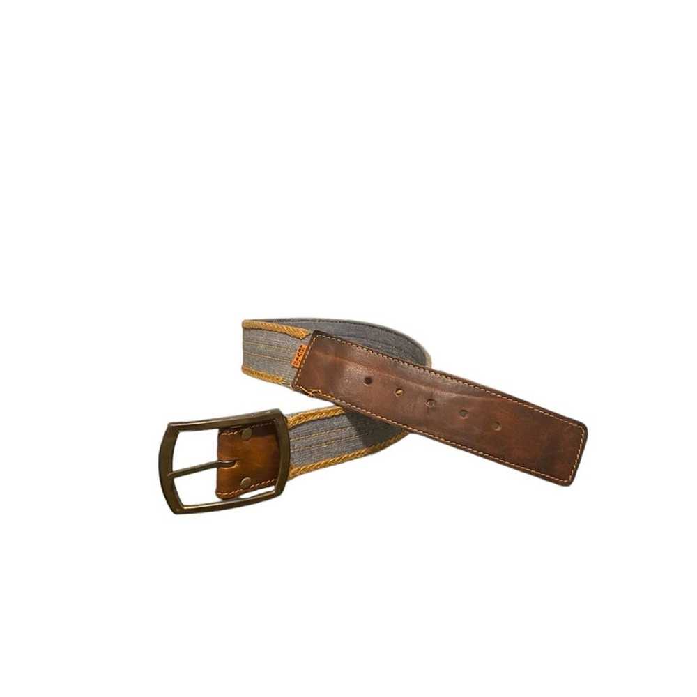 Vintage Levi's Belt Mens 32 Orange Tab Leather Bl… - image 9