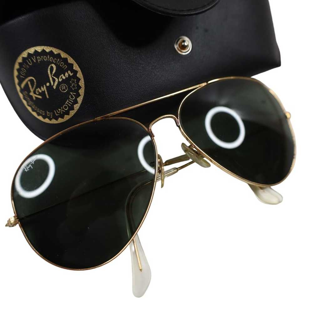 Vintage B&L Bausch Lomb Rayban Aviator Sunglasses - image 2