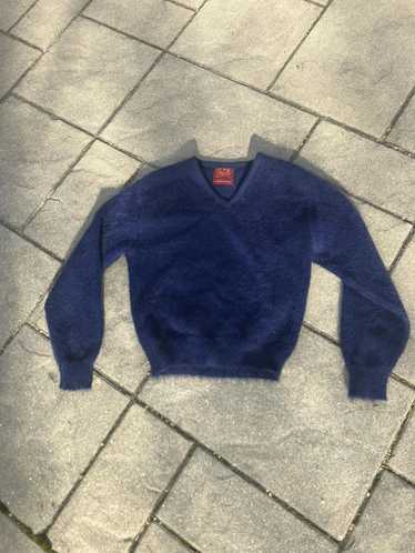 Sears × Vintage 50s Sears V-Neck Blue Mohair Sweat