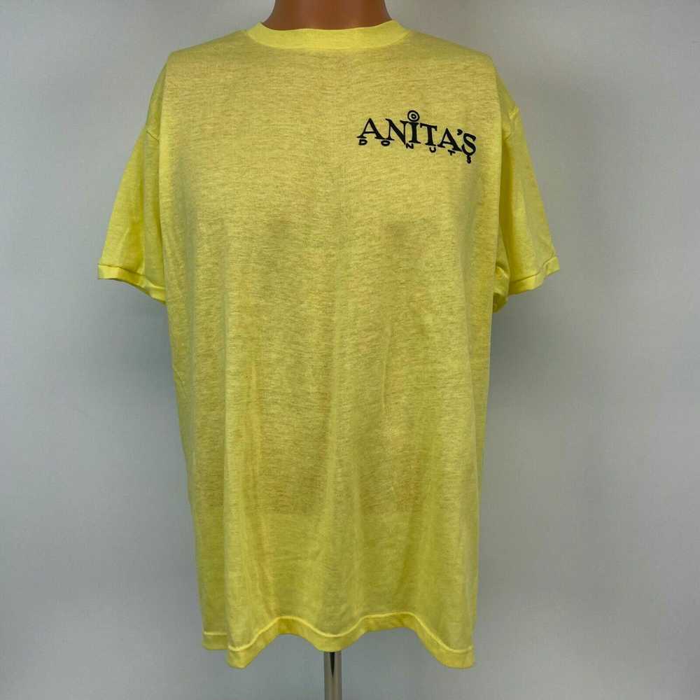 Vintage Anitas Donuts Single Stitch T Shirt Royal… - image 2