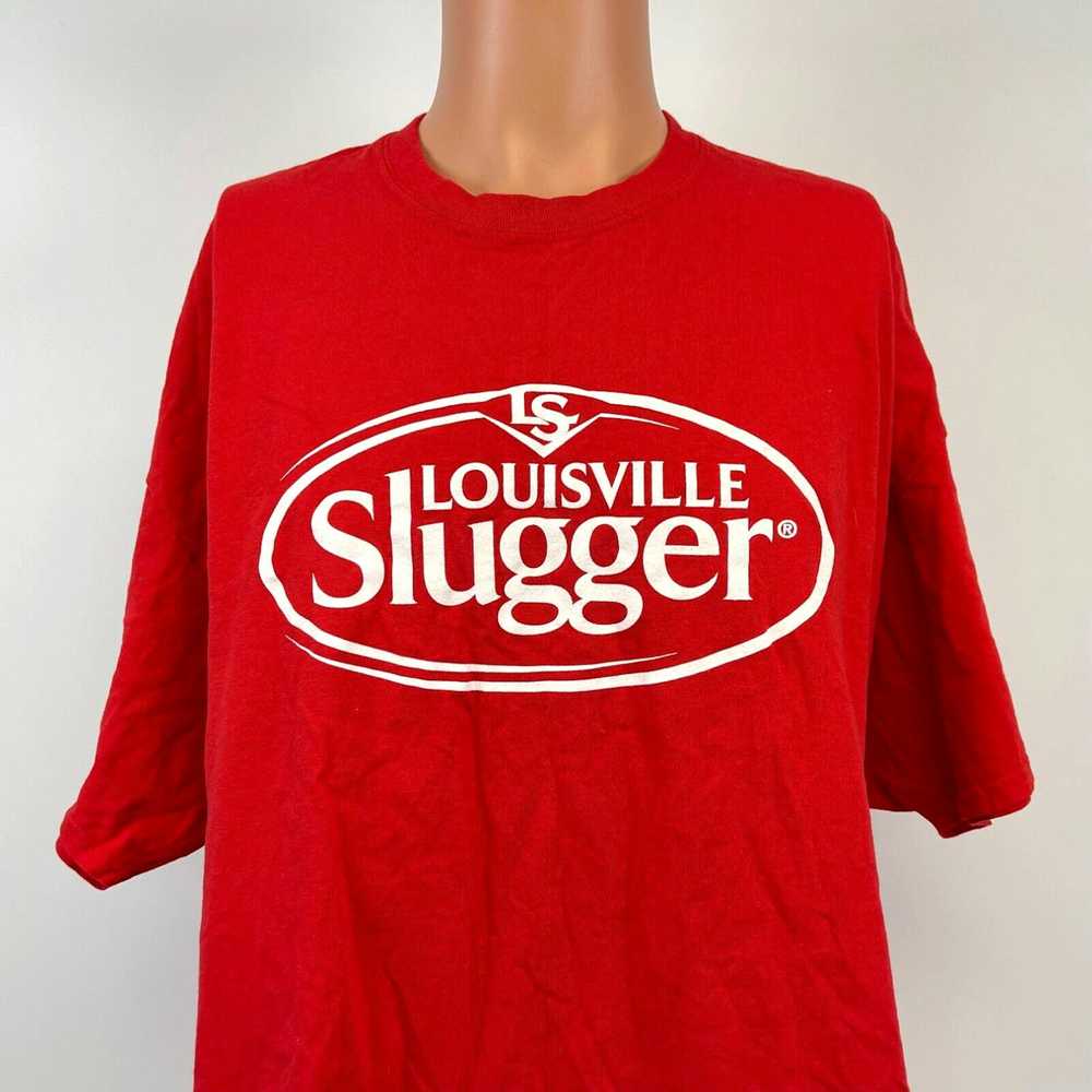 Gildan Louisville Slugger Logo T Shirt Baseball B… - image 1