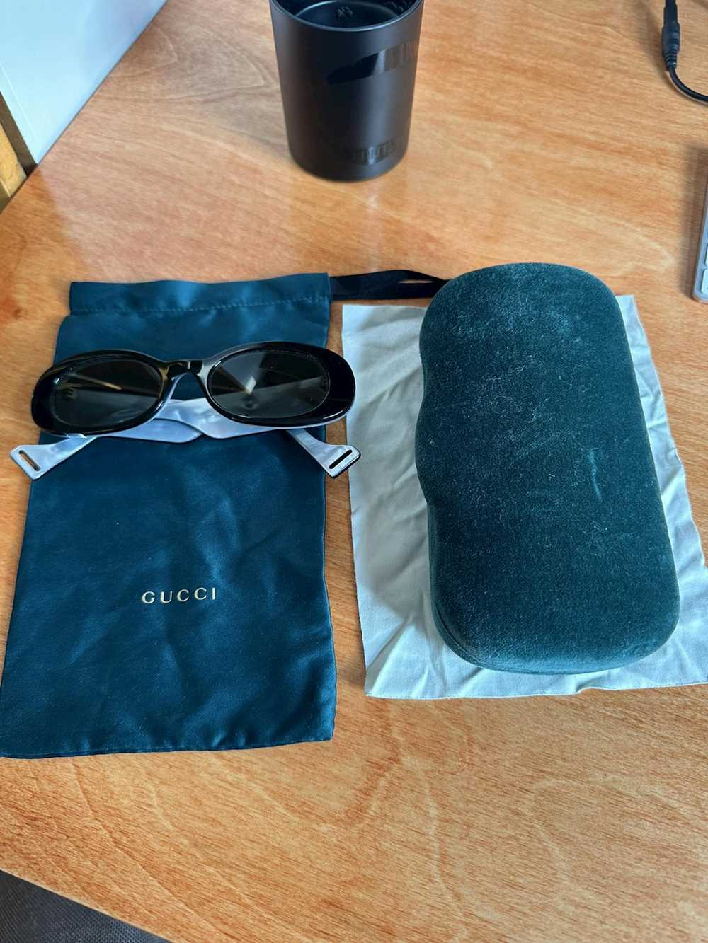 Gucci RARE Gucci Black Oval Sunglasses - image 9