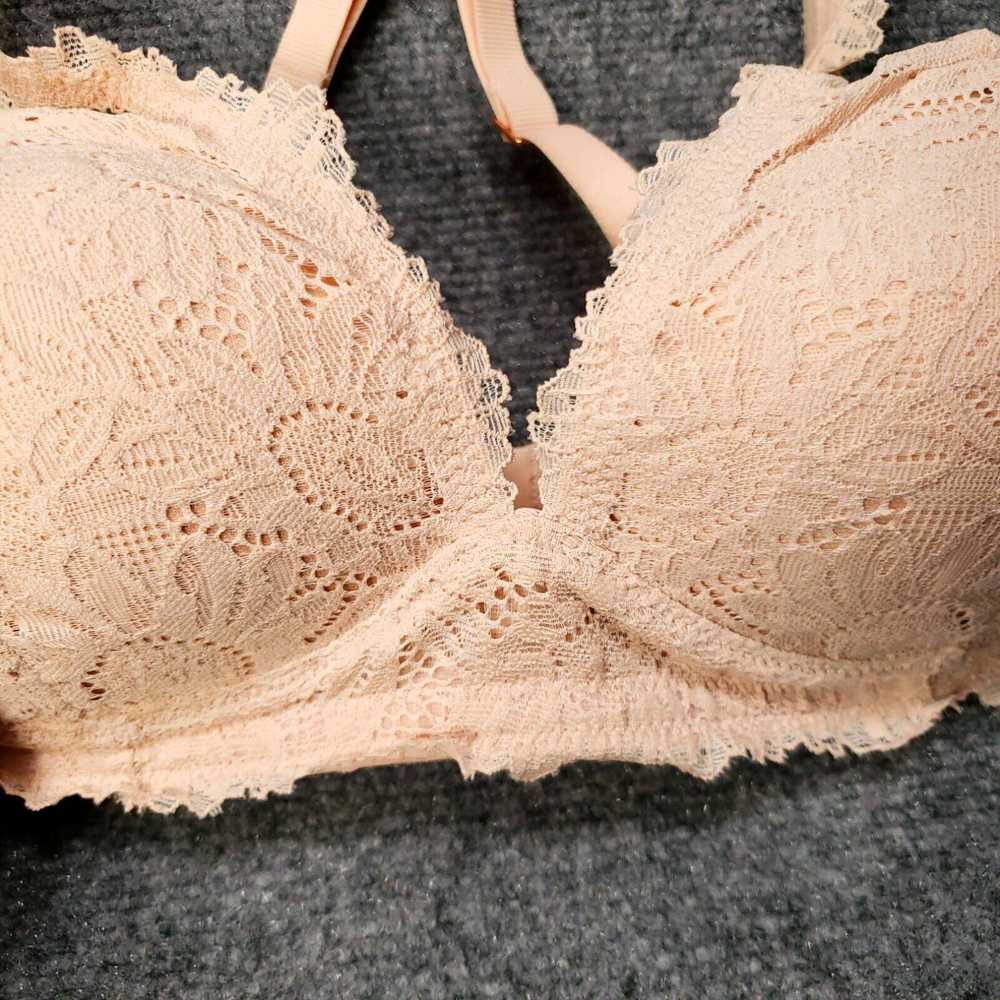 Vintage Aerie Bra Womens 36D Apricot Padded Lace … - image 3