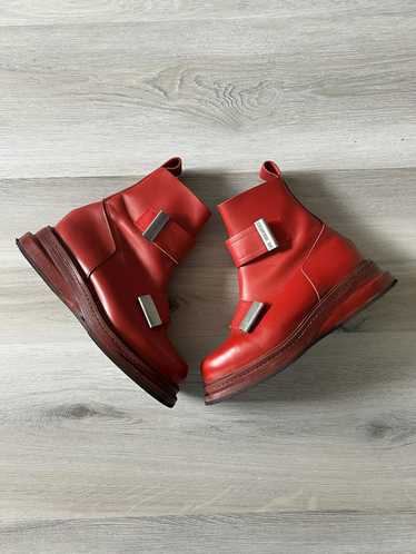 Dirk Bikkembergs 1995-1996 Red Quad Metal Strap Di