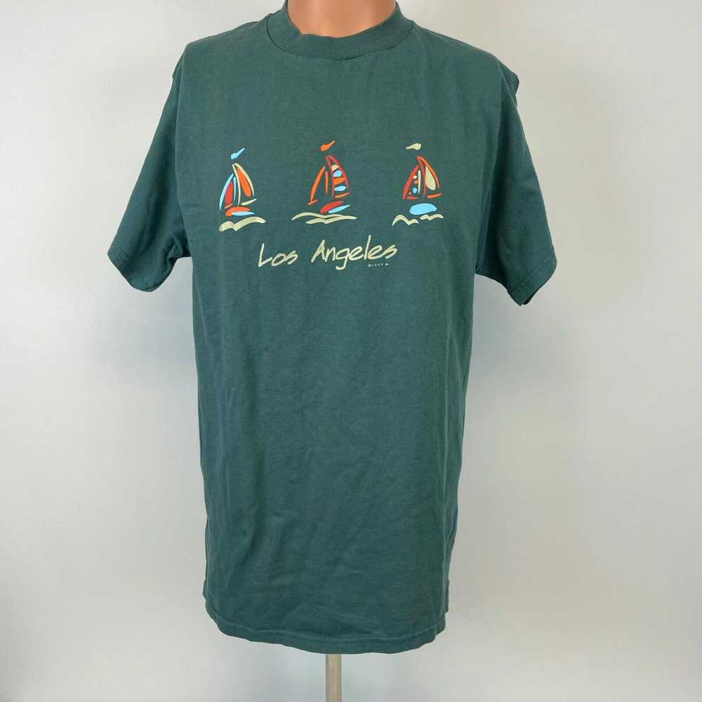 Tultex Los Angeles California Sailboats T Shirt V… - image 2