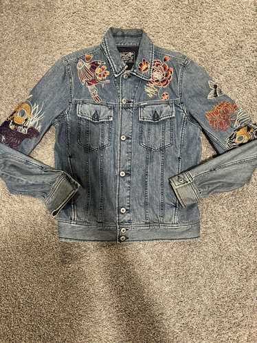 Diesel Diesel Blue Embroidered Denim Jacket