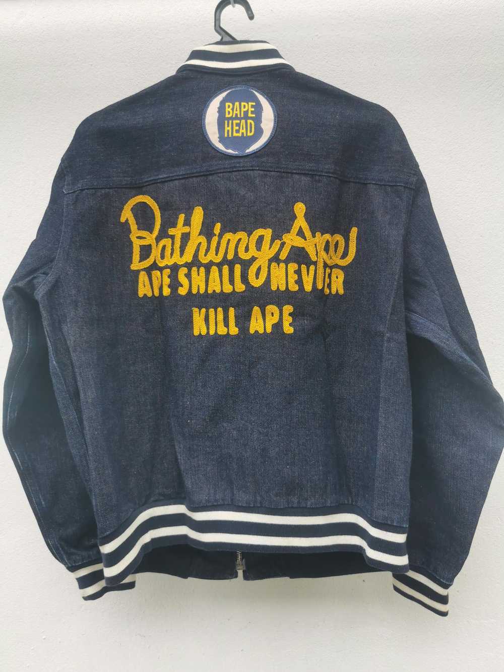 Bape Champion Logo Denim Jacket - image 2