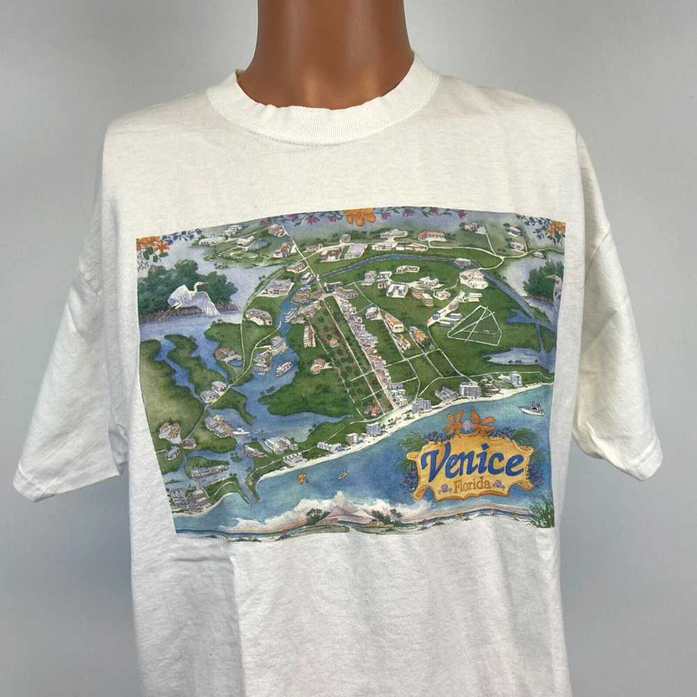 Vintage Venice Florida Map T Shirt Vintage 2000s … - image 1