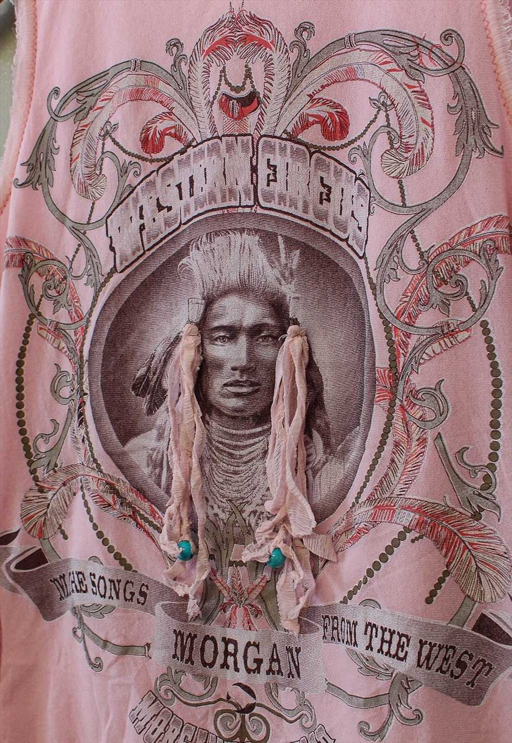 Vintage Morgan De Toi Graphic Print Tank Top Pink… - image 3