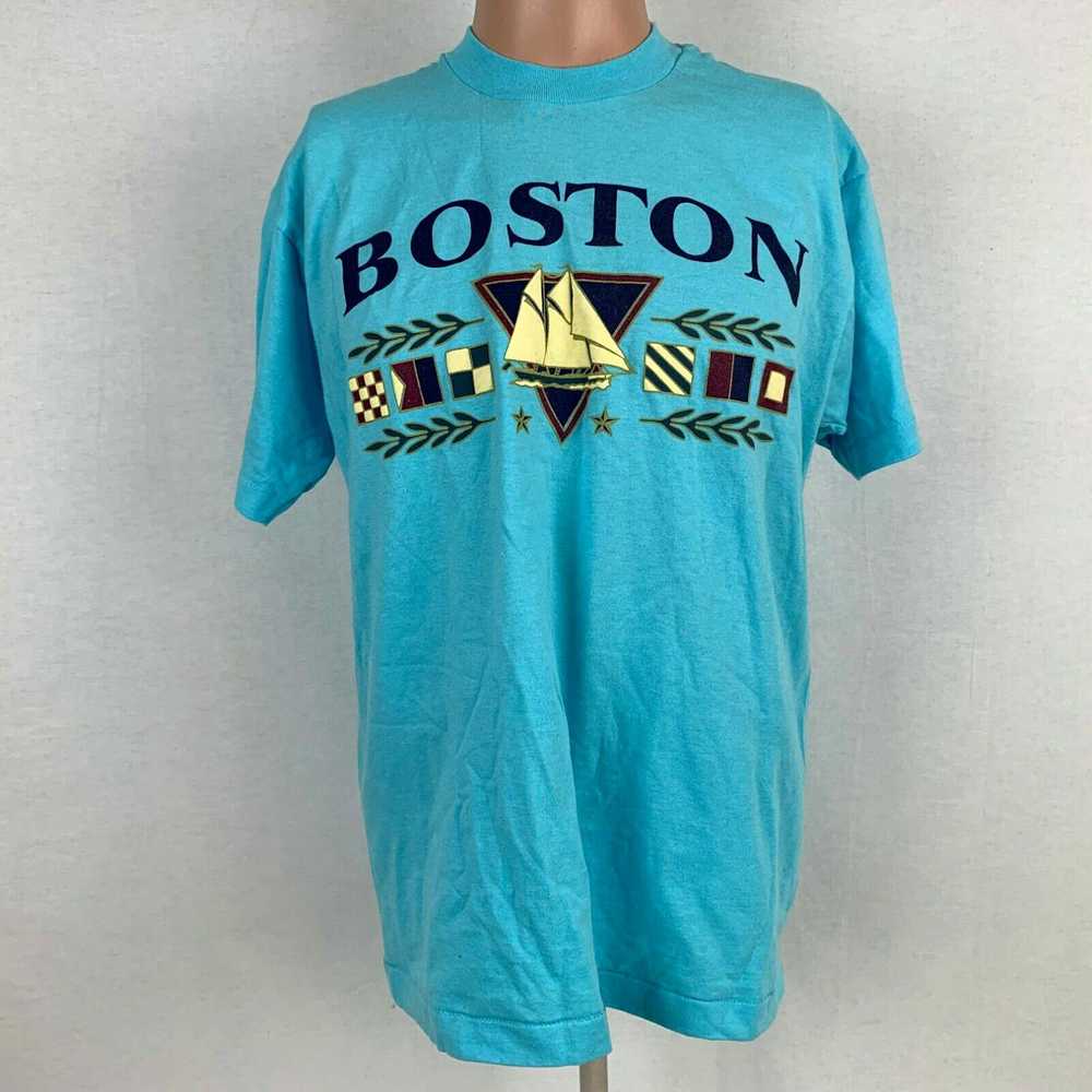 Fruit Of The Loom Boston MA Tall Ship Embossed Si… - image 2