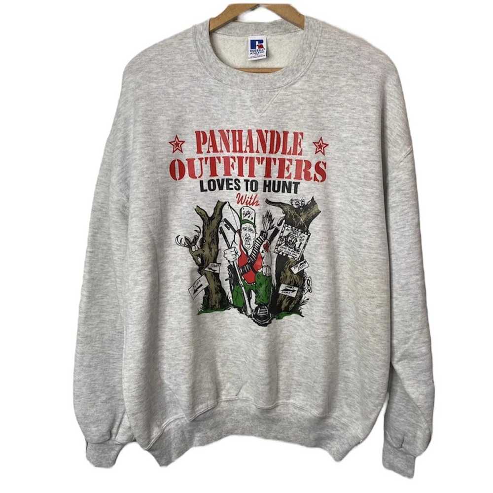 Vintage Russell Athletic Hunting Graphic Crewneck… - image 1