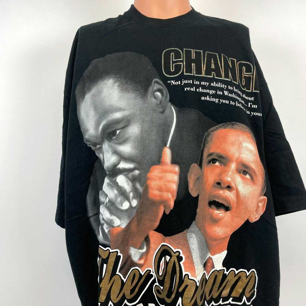 Vintage Barack Obama Yes We Can Speech T Shirt Ma… - image 1
