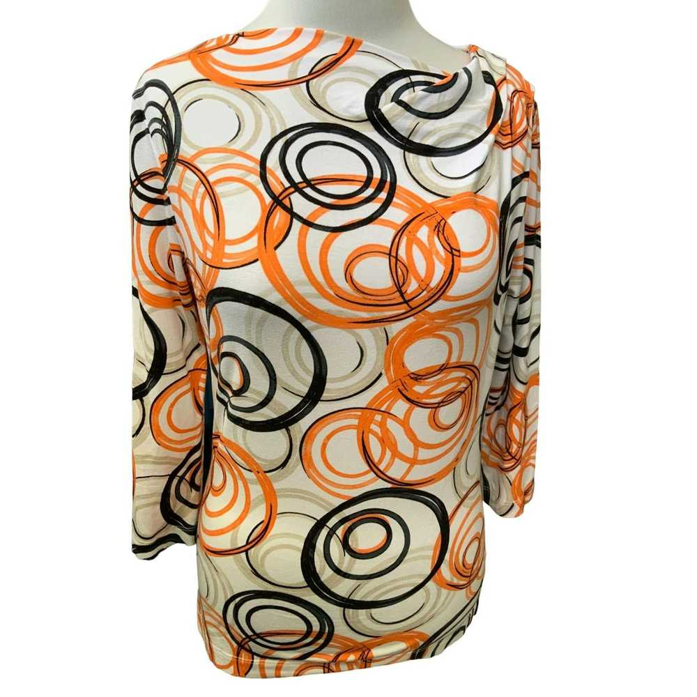 St. John Couture St John ruched tunic multi swirl… - image 1