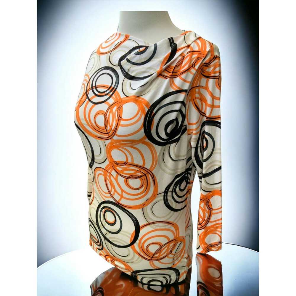 St. John Couture St John ruched tunic multi swirl… - image 3