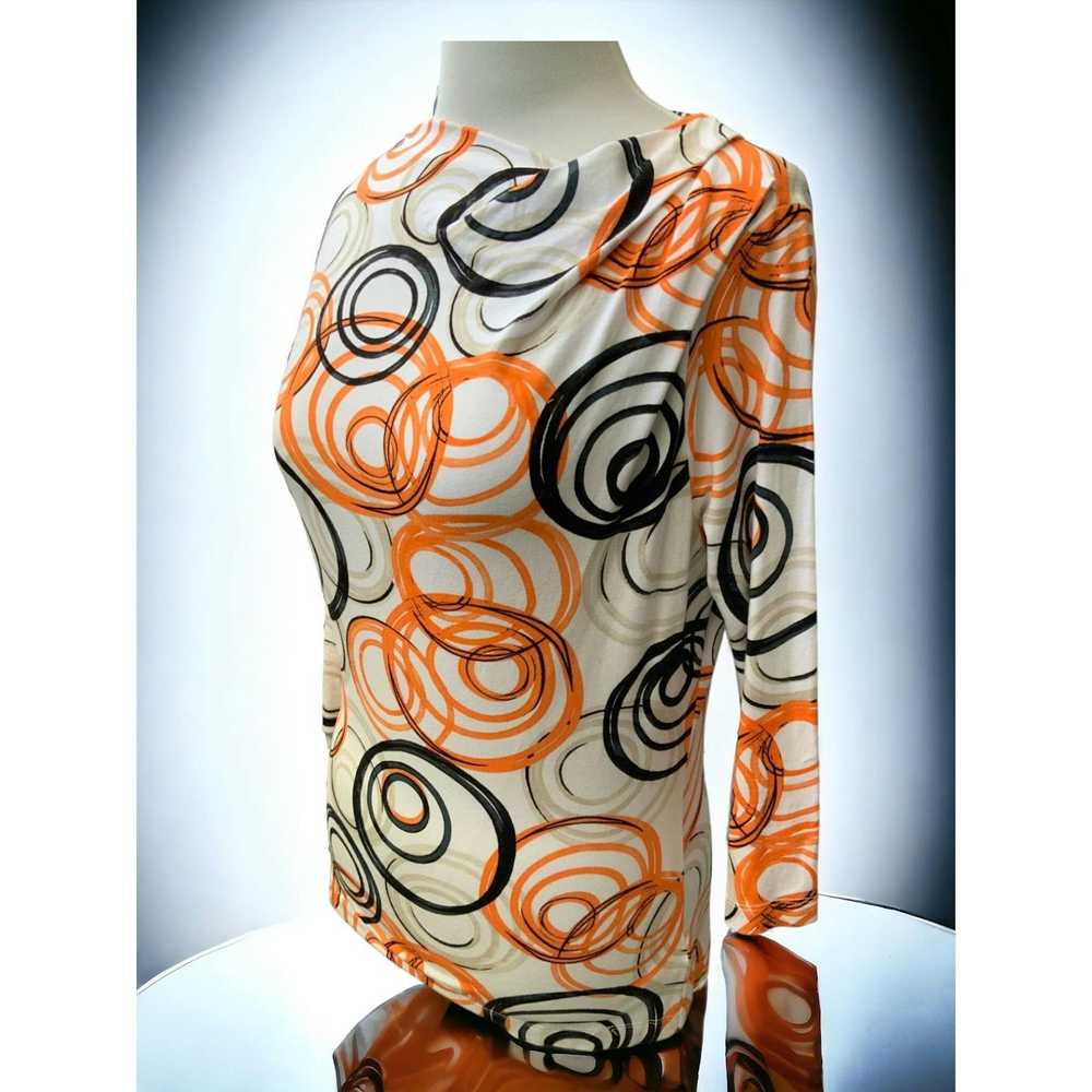 St. John Couture St John ruched tunic multi swirl… - image 6