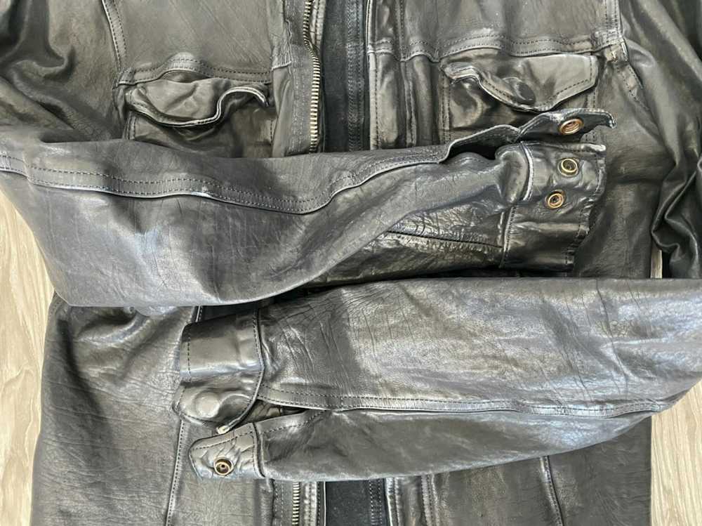 Isamu Katayama Backlash Washed Leather Military Z… - image 5