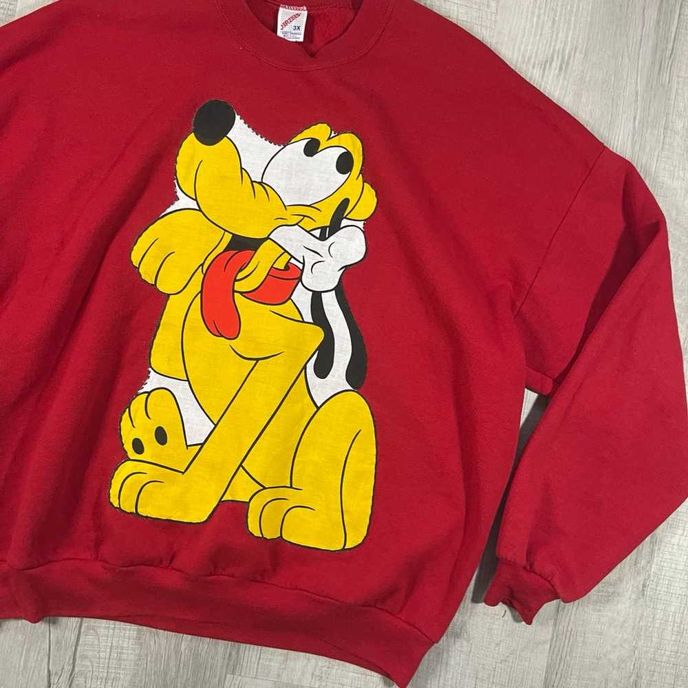 Vintage 90s Disney's Pluto Sweatshirt Crewneck Sz… - image 3