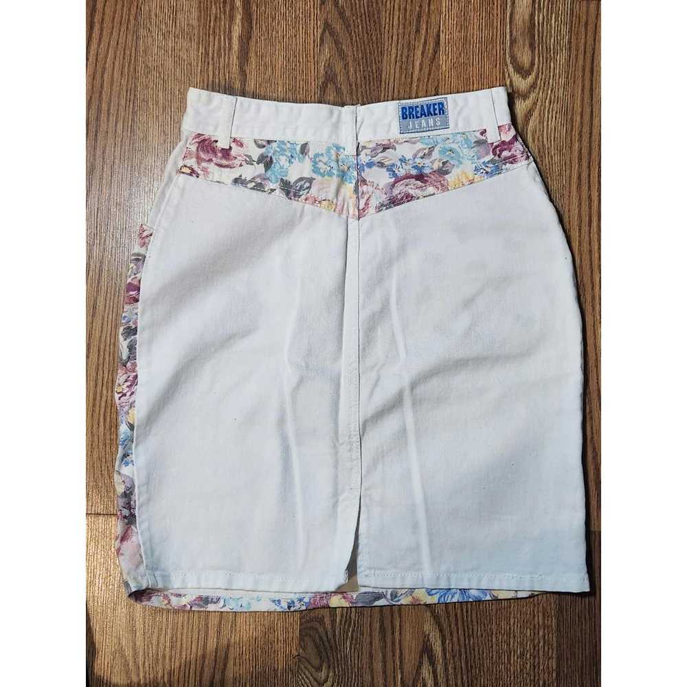 Other Vintage Breaker Jeans Floral Denim Skirt - image 4