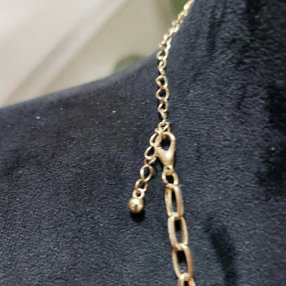 Other Gold Tone Chain Sparkling Statement Necklac… - image 6