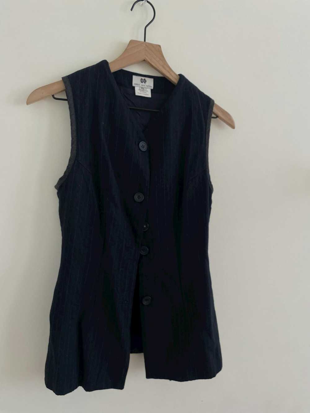 Dries Van Noten Pinstripe Button-Up Vest - image 1