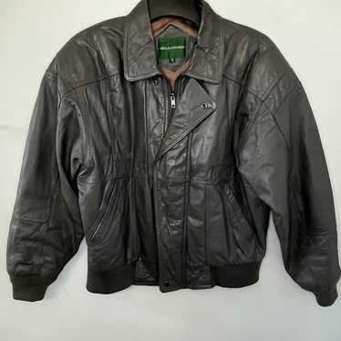 Hill & Archer Men's Vintage Leather Bomber Jacket… - image 1