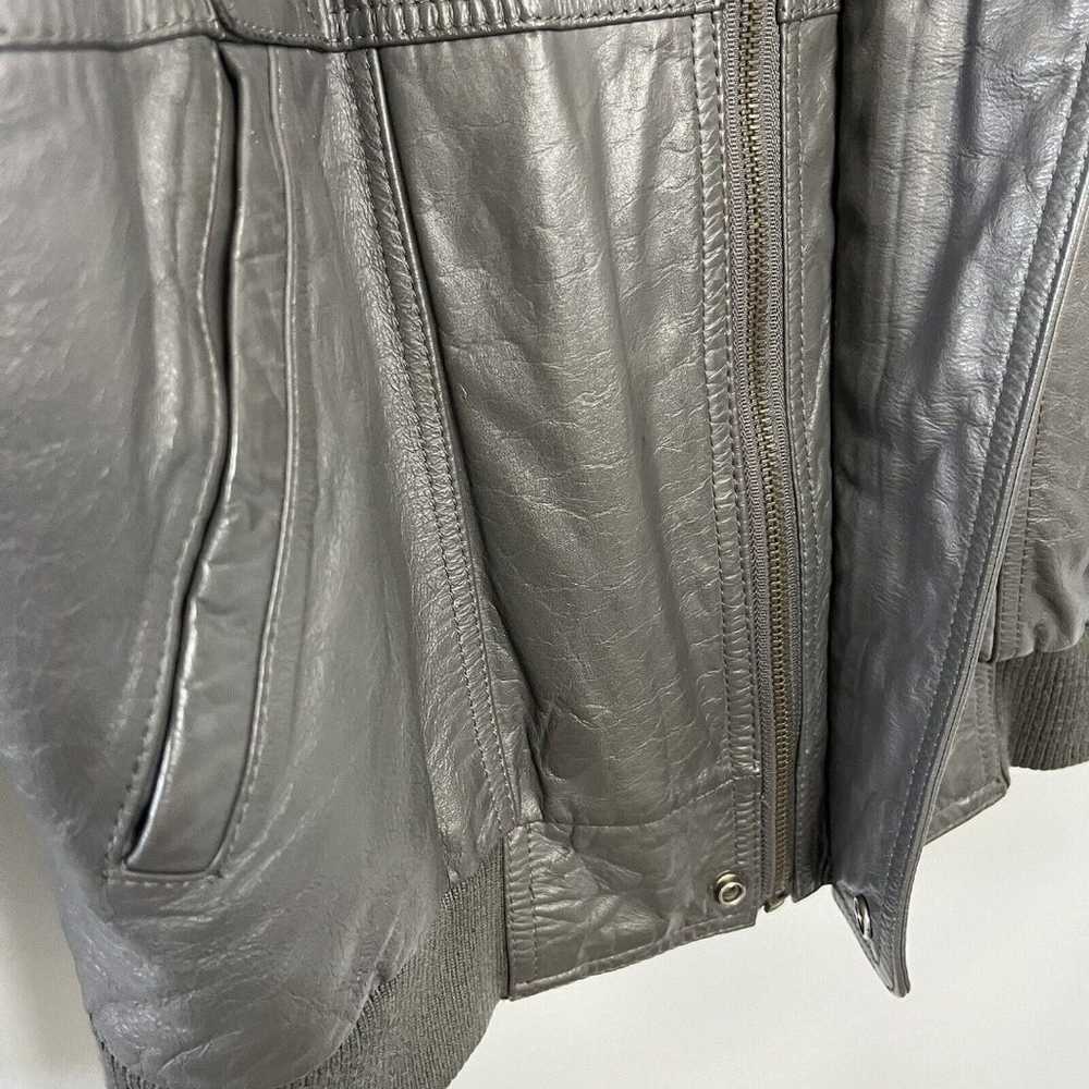 Hill & Archer Men's Vintage Leather Bomber Jacket… - image 5