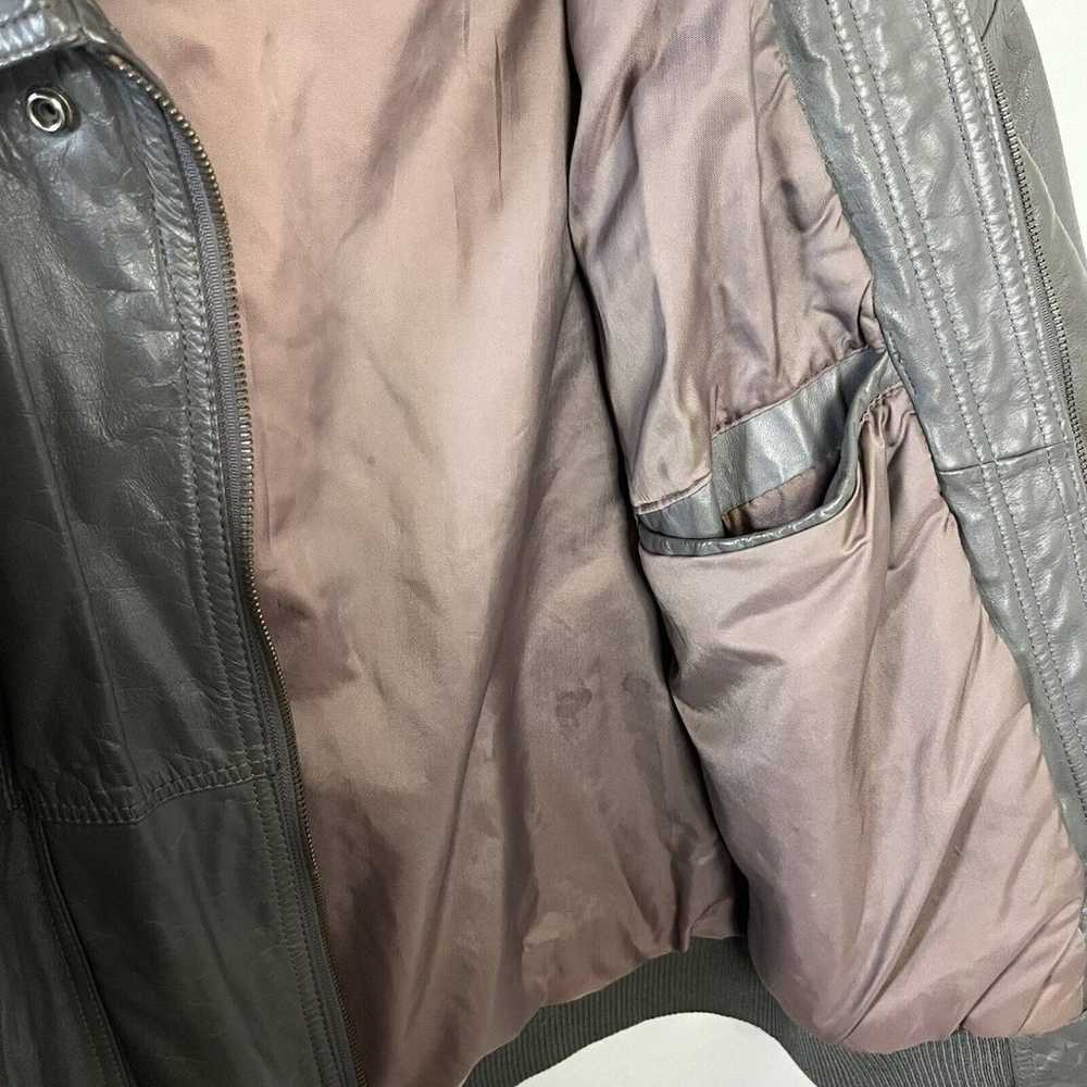Hill & Archer Men's Vintage Leather Bomber Jacket… - image 8