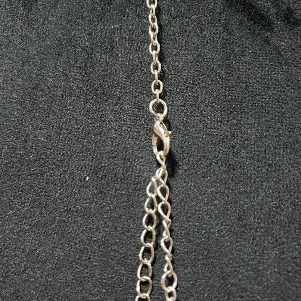 Other Fashion Chunky Silver Tone Chain Teardrop P… - image 5