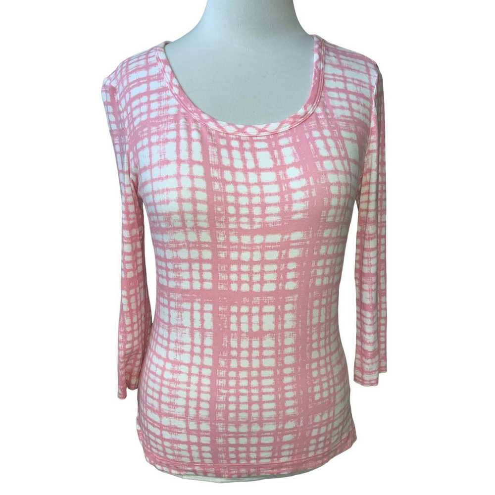 St. John Couture St John pink white short sleeve … - image 1