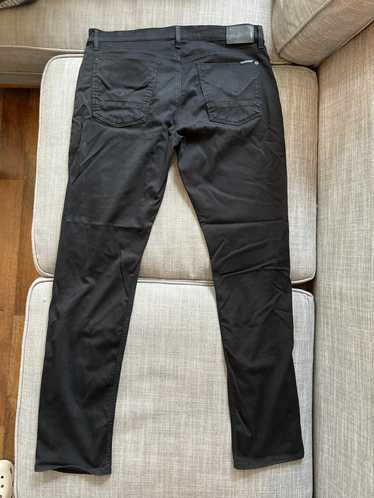 Hudson Cotton/poly stretch black jean-style pant