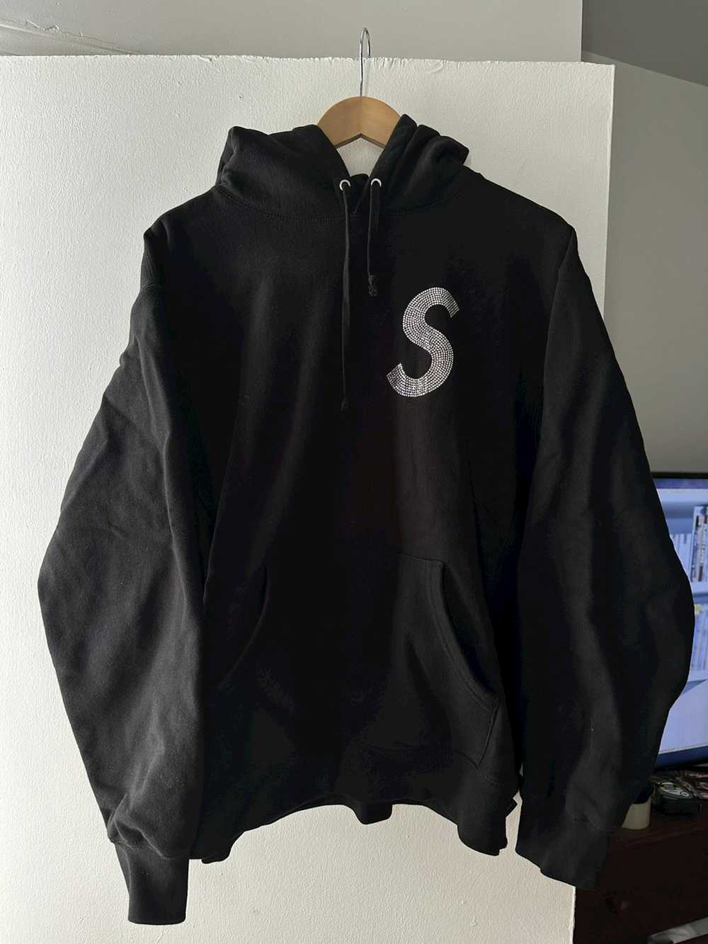 Supreme × Swarovski Supreme Swarovski black hoodie - image 1